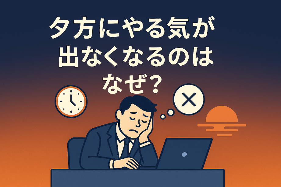 夕方にやる気が出なくなるのはなぜ？